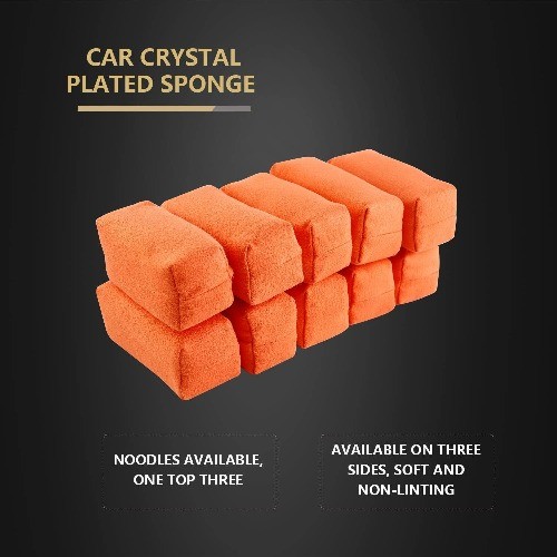 Microfiber Applicator Pad, Car Detailing Suede Sponge Applicator, 10Pcs Coating