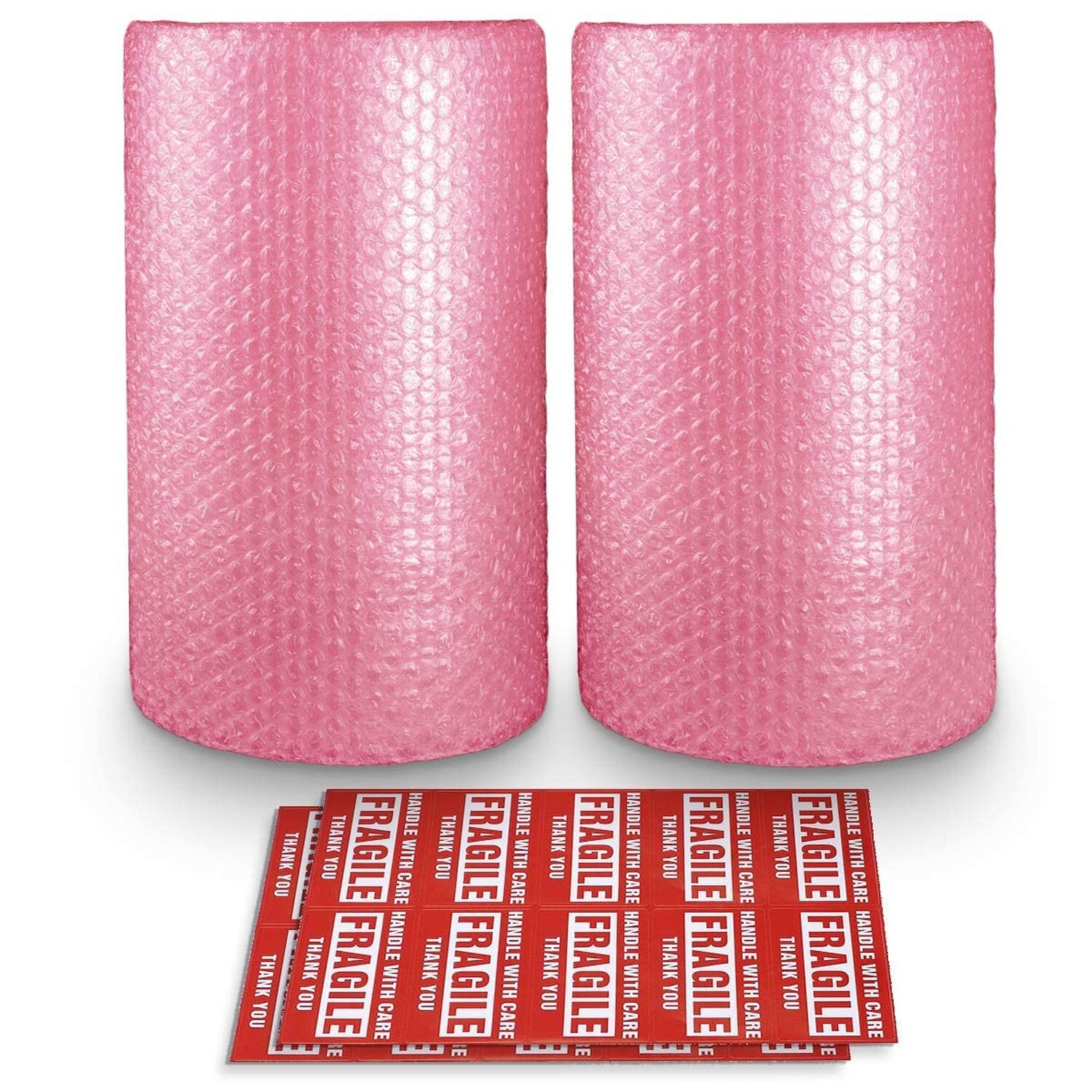 Pacific Mailer 2-Pack Anti-Static Bubble Cushioning Wrap Rolls, 3/16" x 12" x...