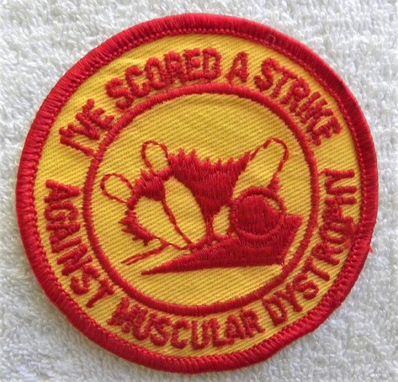 Vintage Score a Strike Against Muscular Dystrophy PATCH, Unused
