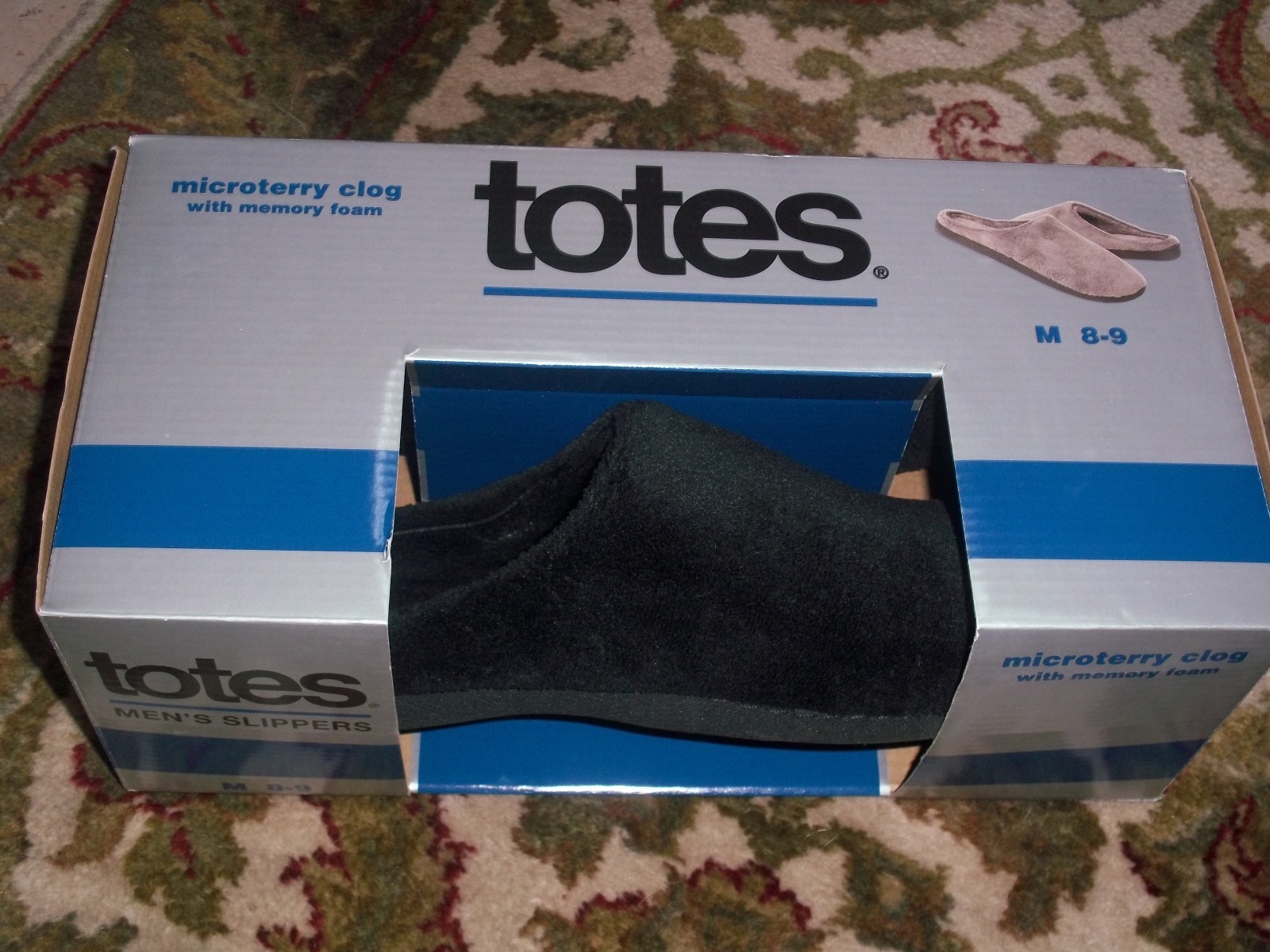 NewTotes Men's Microterry Clog Memory Foam ISlip-On Slippers M 8-9