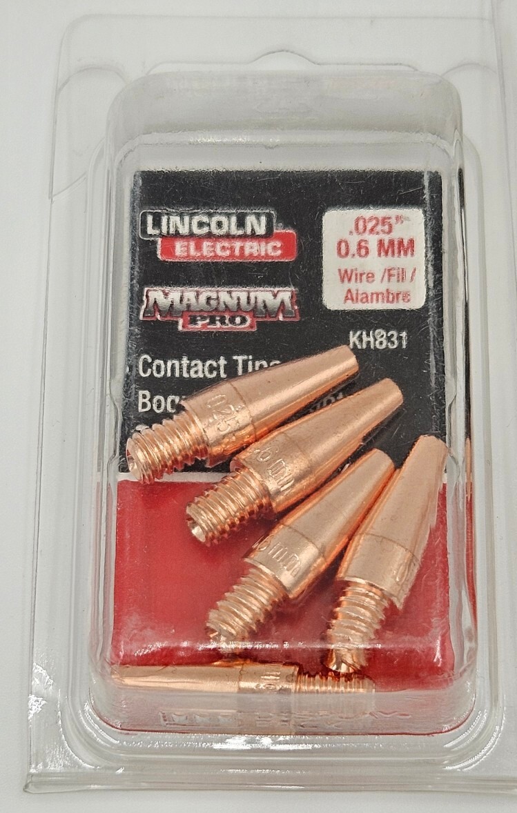 LINCOLN ELECTRIC MAGNUM PRO .025"  0.6 MM Wire CONTACT TIPS Pack Of 5 KH831 Weld