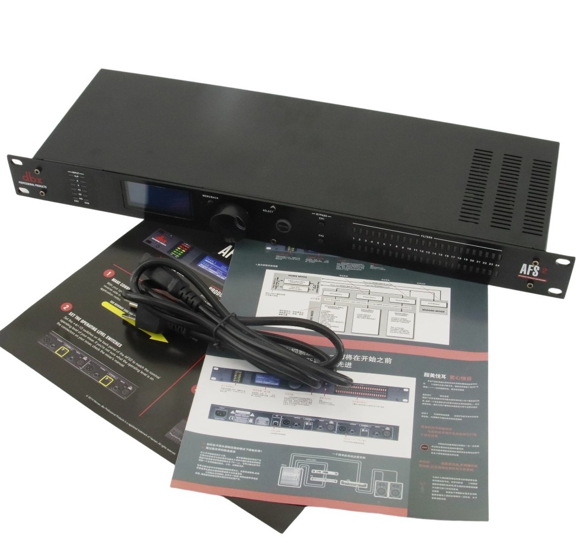Dual Channel Advanced Feedback Suppression 1U Rack-mount Processor DBX AFS2 US