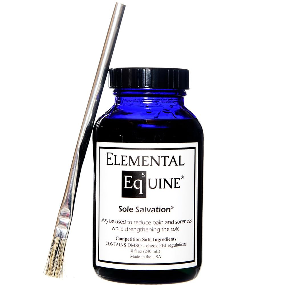 Elemental Equine Sole Salvation 8oz Sole Paint for Horses with Sore Soles, Br...
