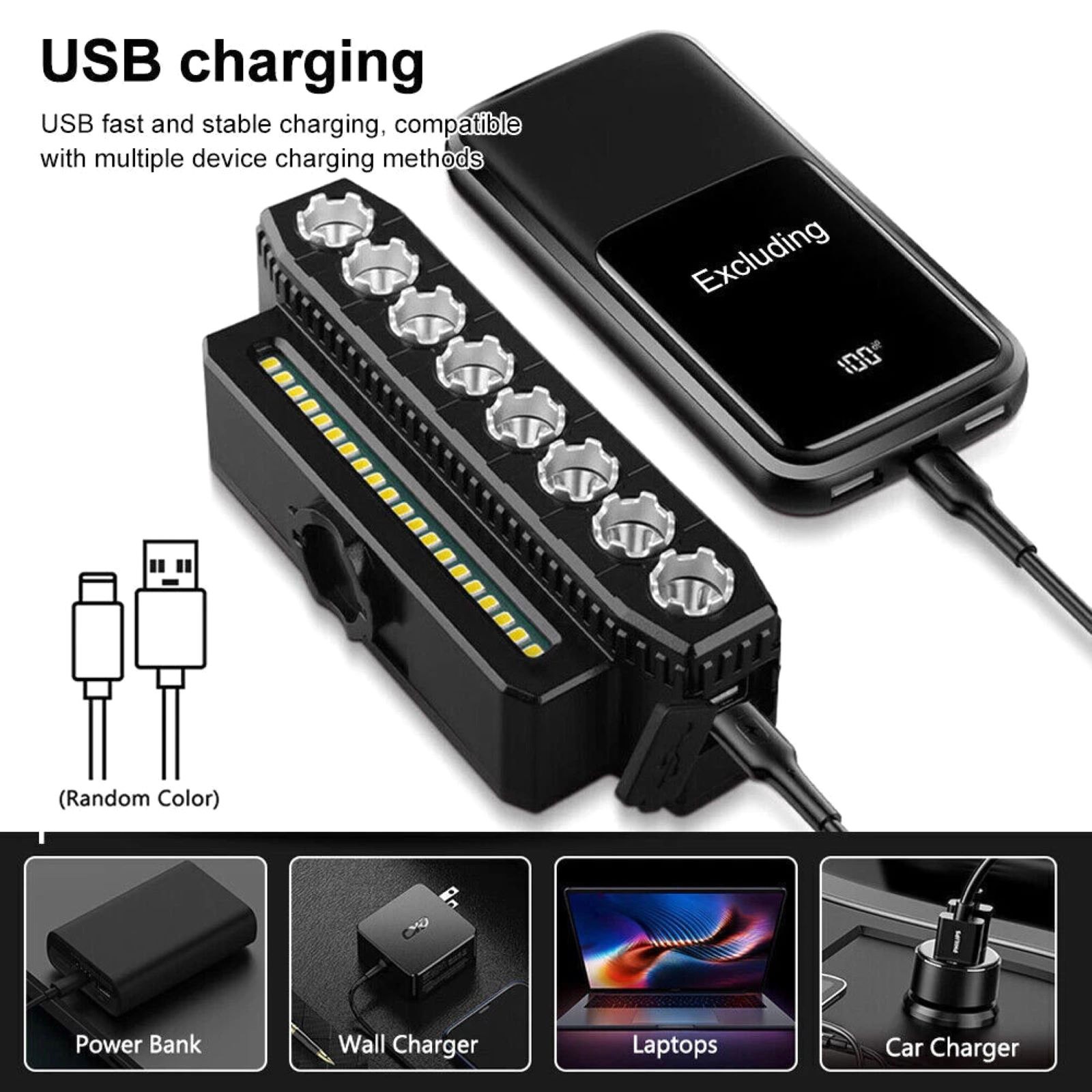 Bicycle Front Headlight LED Bike Light With 130dB High Pitched Speaker