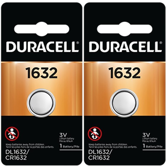 2 Pcs Duracell CR1632 1632 Car Remote Batteries