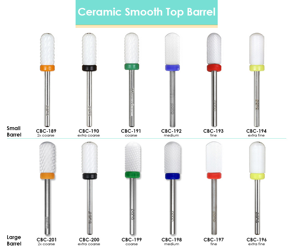 PANA 3/32" Shank Size -  Smooth Top Large/Small Barrel Nail Ceramic Bit