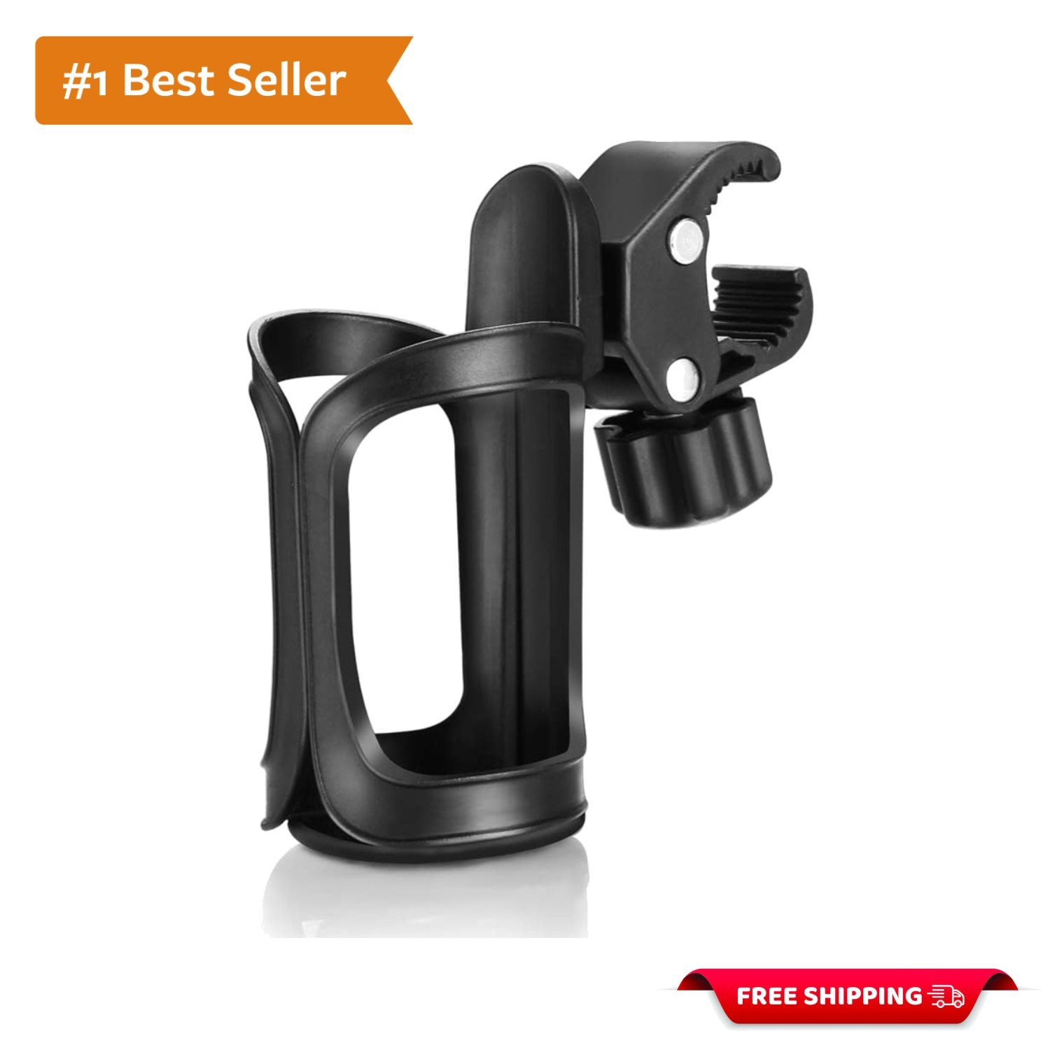 Versatile Universal Cup Holder for Stroller, Walker & Bike - Spill-Proof Design