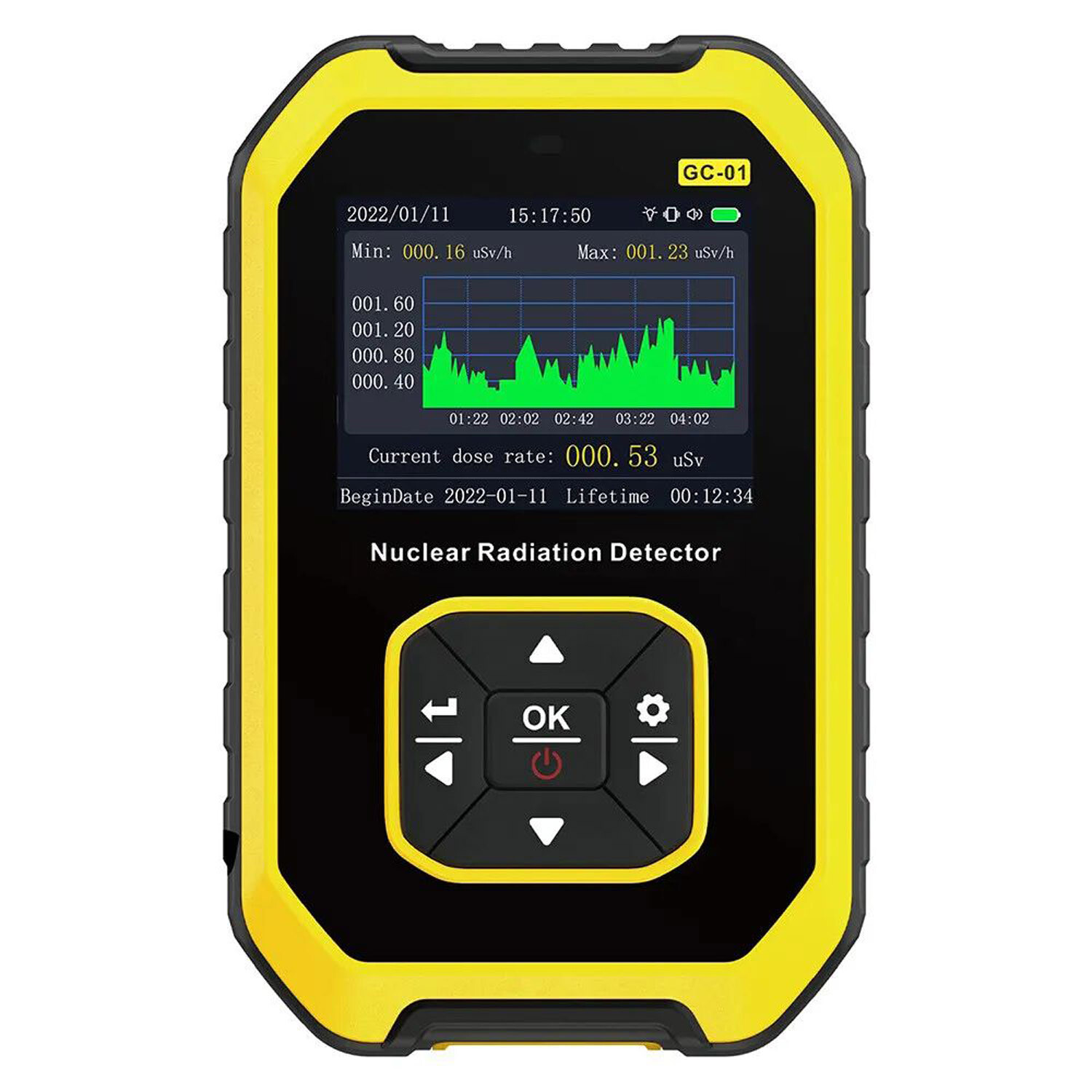 Portable Nuclear Radiation Detector GM Geiger Counter β/γ/X-Ray Dosimeter
