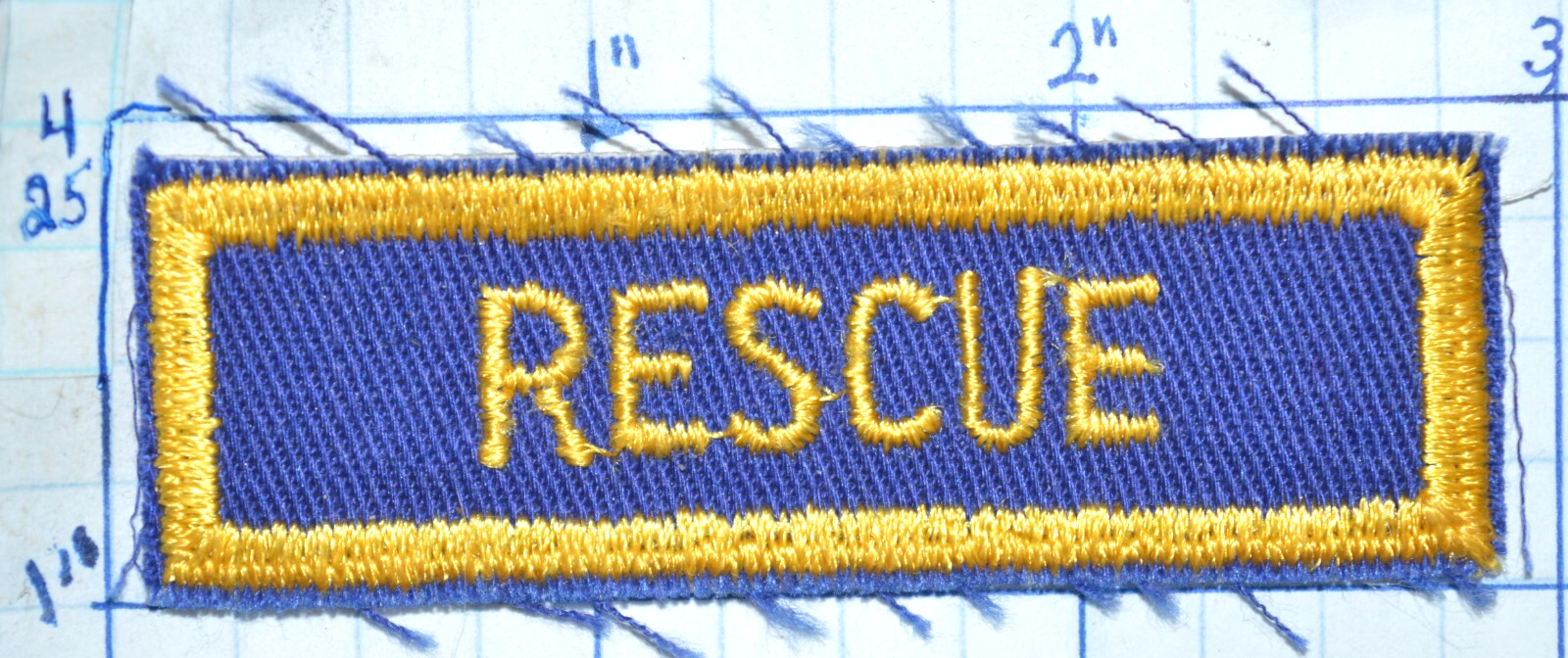 "RESCUE" FIRE OR POLICE DEPT 2.75" ROCKER PATCH