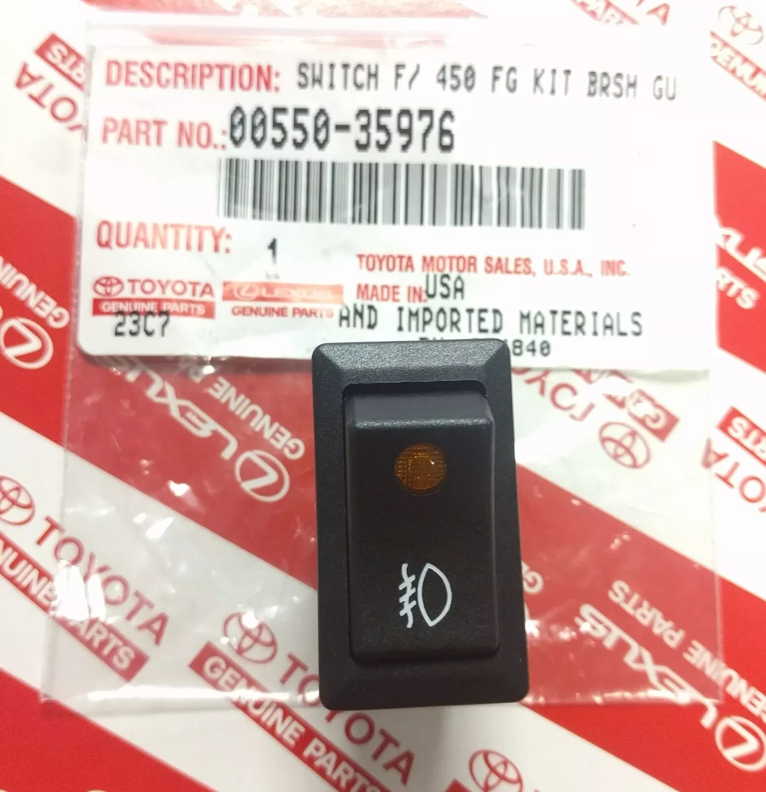 OEM TOYOTA CAMRY 4RUNNER FOG LIGHT SWITCH LED LIGHT BAR 00550-35976
