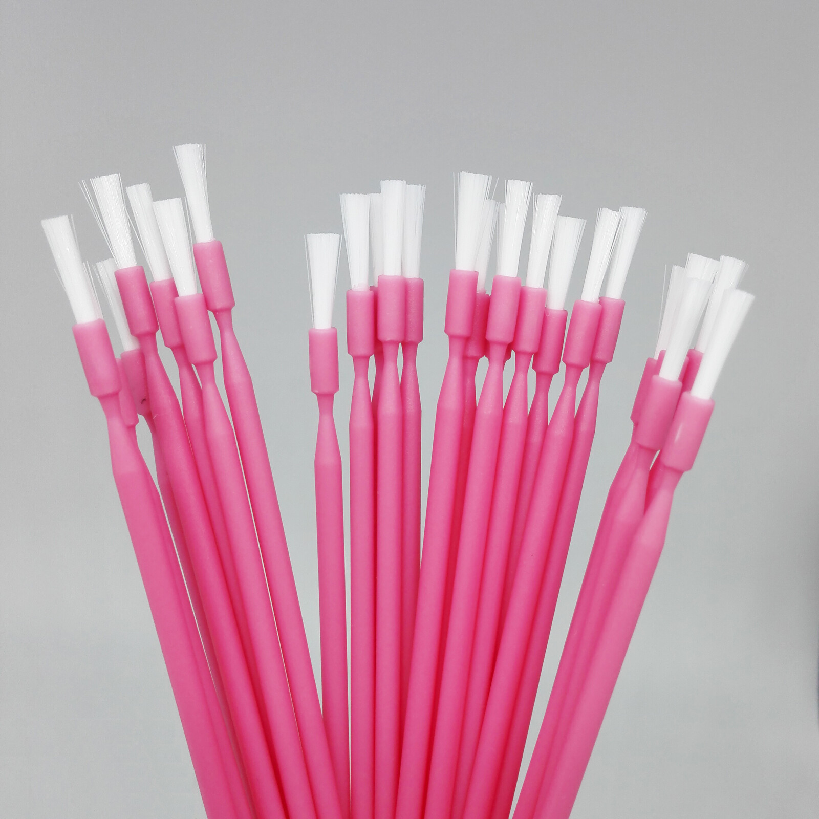 100 Pcs Dental Oral Disposable Micro Brush Applicator Bendable Long Shank Pink