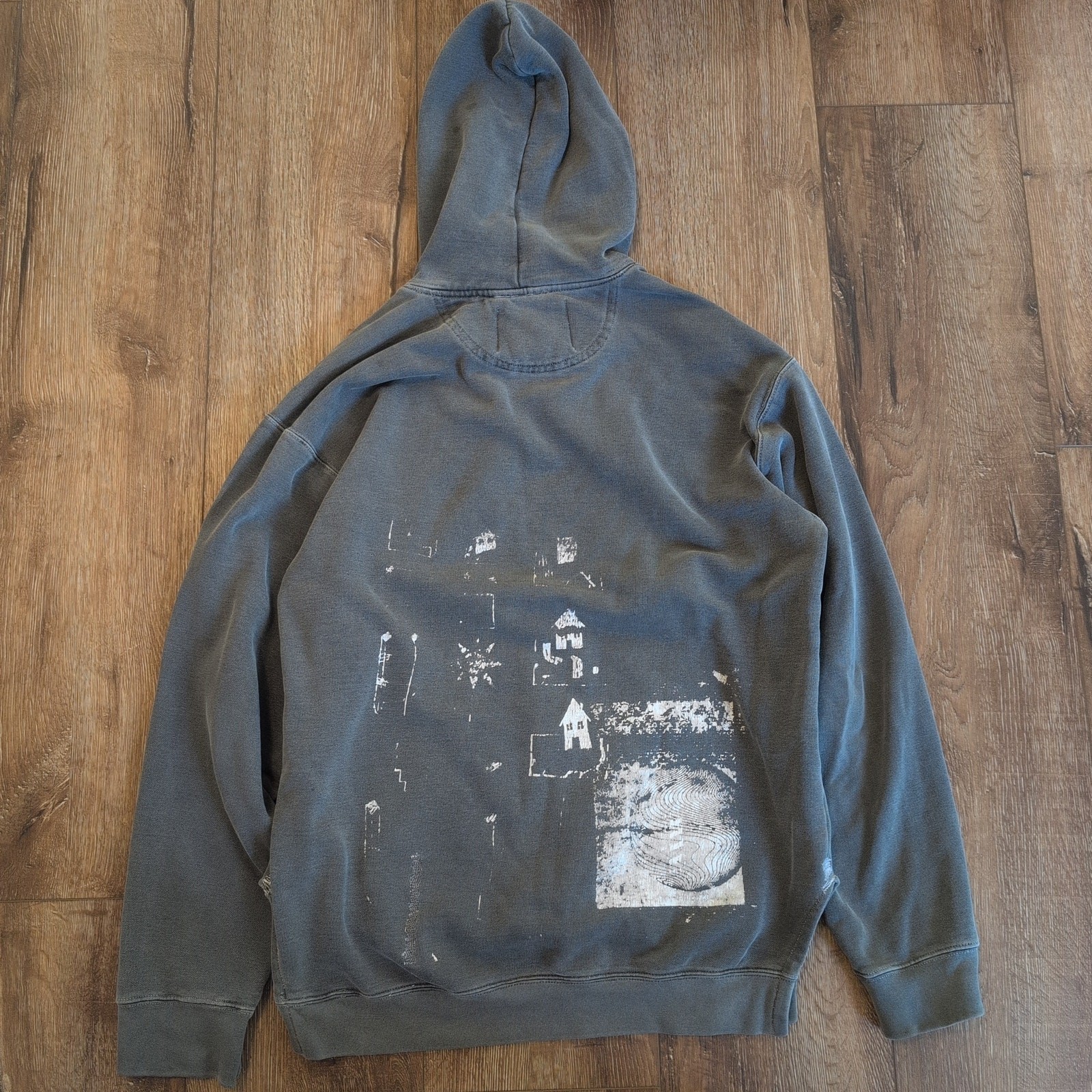 Fenn & Oliver Men's Large Hoodie Sweatshirt New York Designer Streetwear Grunge