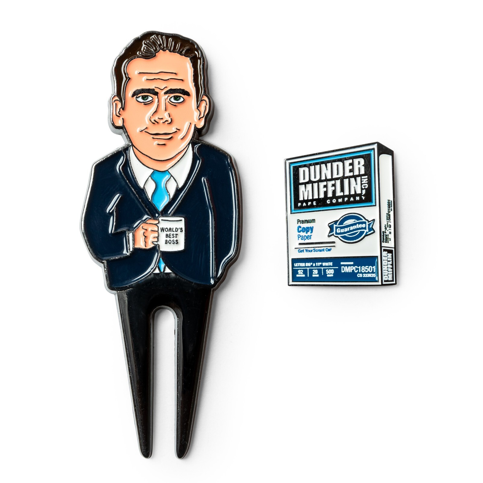 Worlds Best Boss Divot Tool and Ball Marker Gift Set - Golf Gift