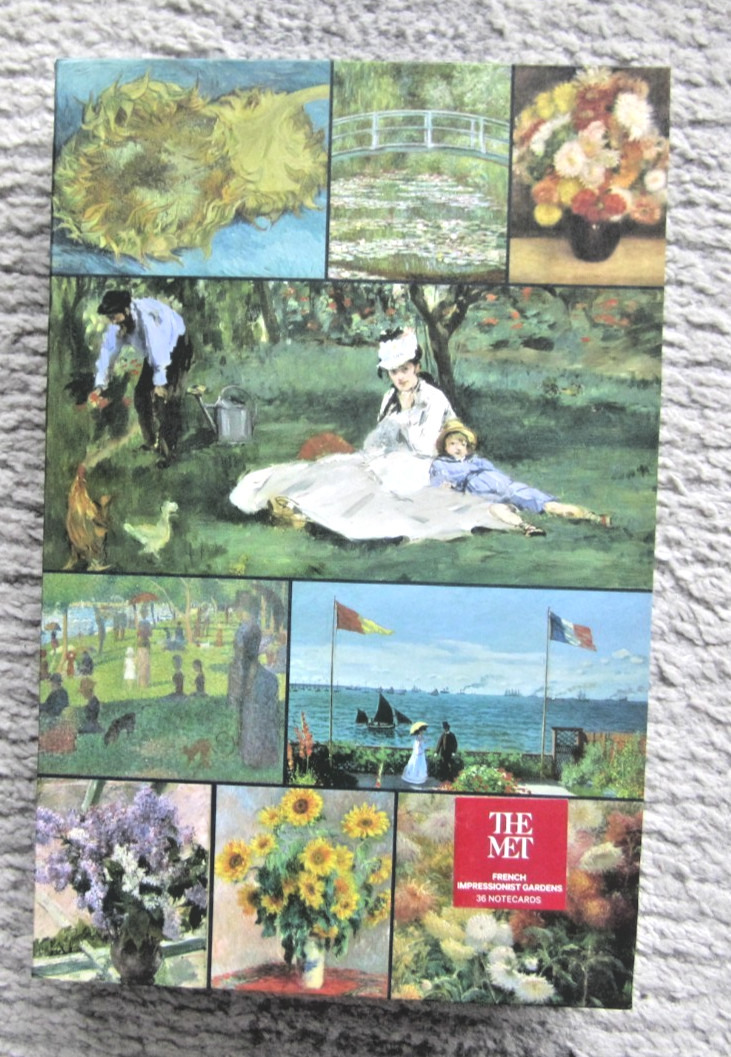 THE METROPOLITAN MUSEUM OF ART - FRENCH IMPRESSIONIST GARDENS - BOXED NOTE CARDS