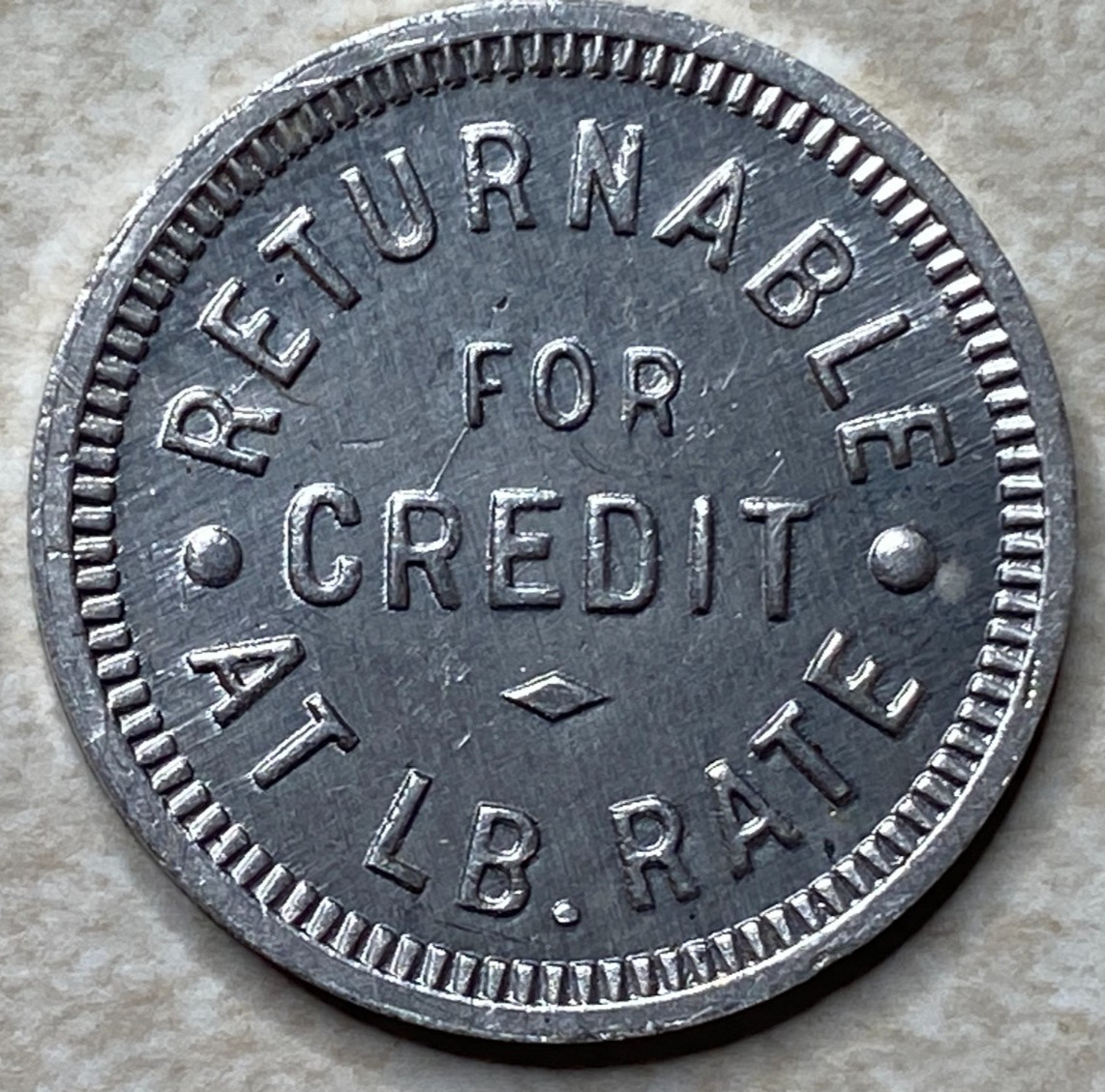 T9115 Returnable For Credit At LB. Rate, Unknown Anillo Restrike Arcade Token
