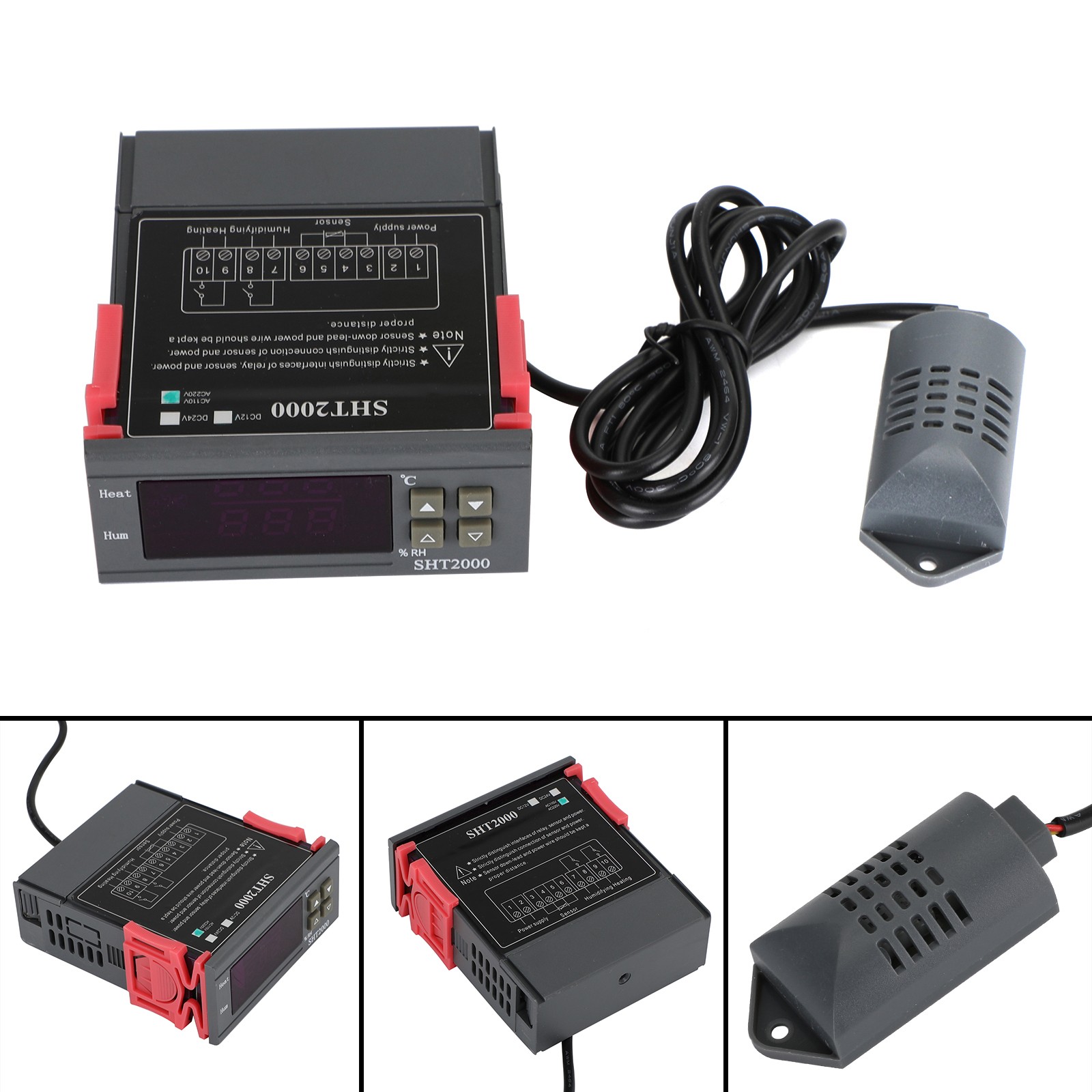 SHT2000 AC110~230V 10A Temperature Humidity Hygrometer Thermostat Control Sensor
