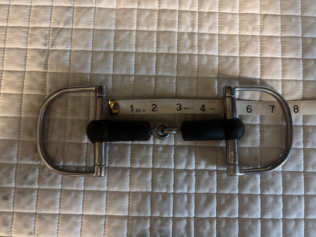 Used Soft Rubber Mouth Jointed Dee Ring Snaffle Horse Bit