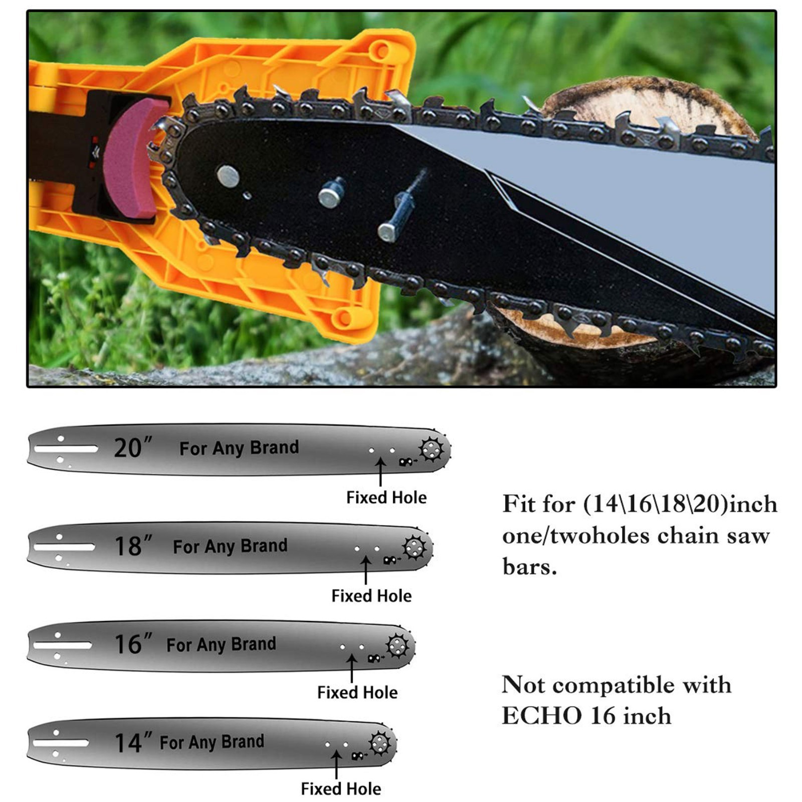 3PC Fast Chainsaw Chain Sharpening Jig Portable Drill Crank Sharpener Tool Set
