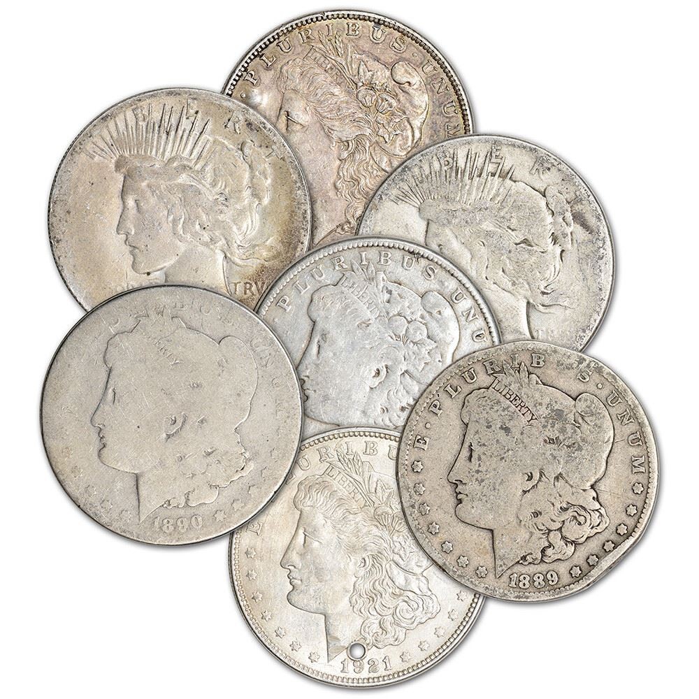 Morgan OR Peace Silver Dollar (1 Coin) - Worse Than Cull - Random Date