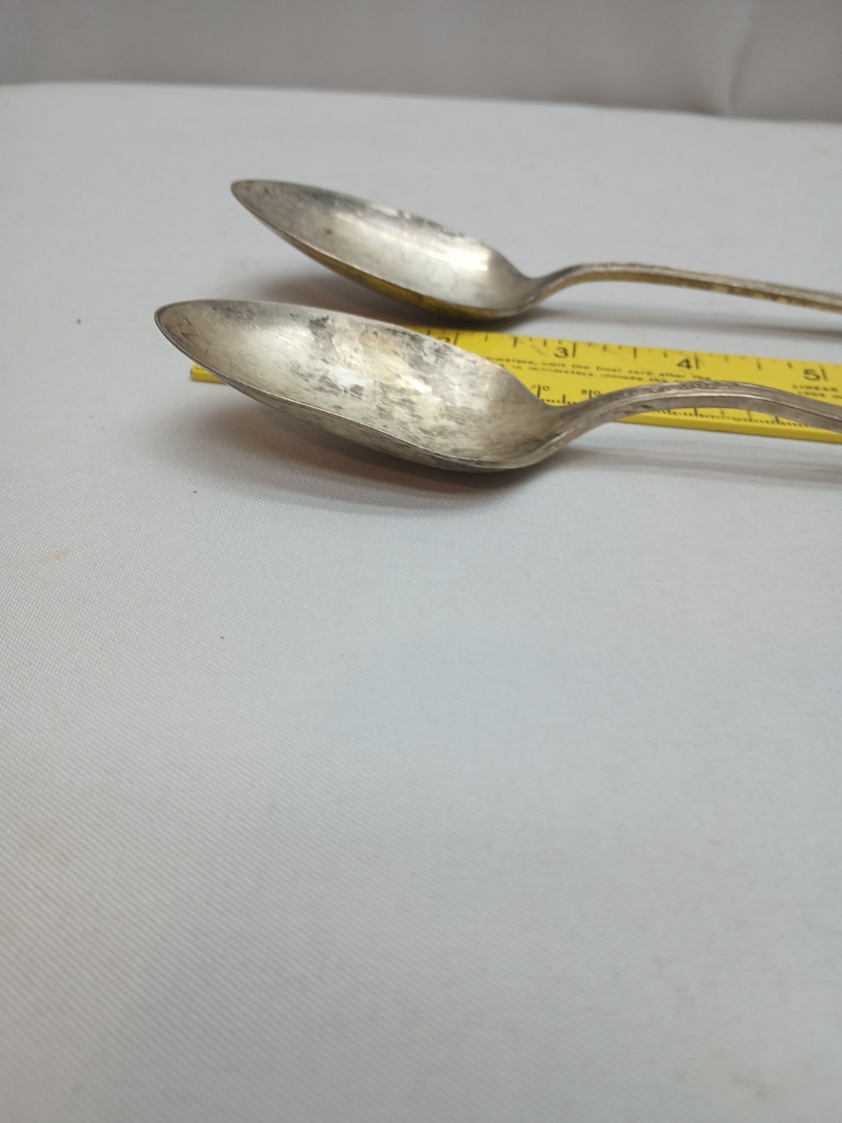 2 Vintage Oneida Tudor Plate Serving Spoons 8.5" Kitchen Utensil