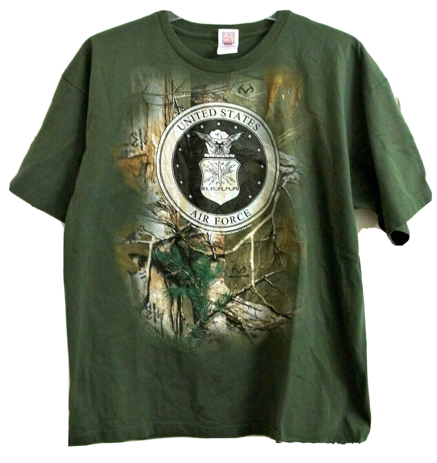 United States Air Force Camouflage T-Shirt Adult XL X-Large Realtree