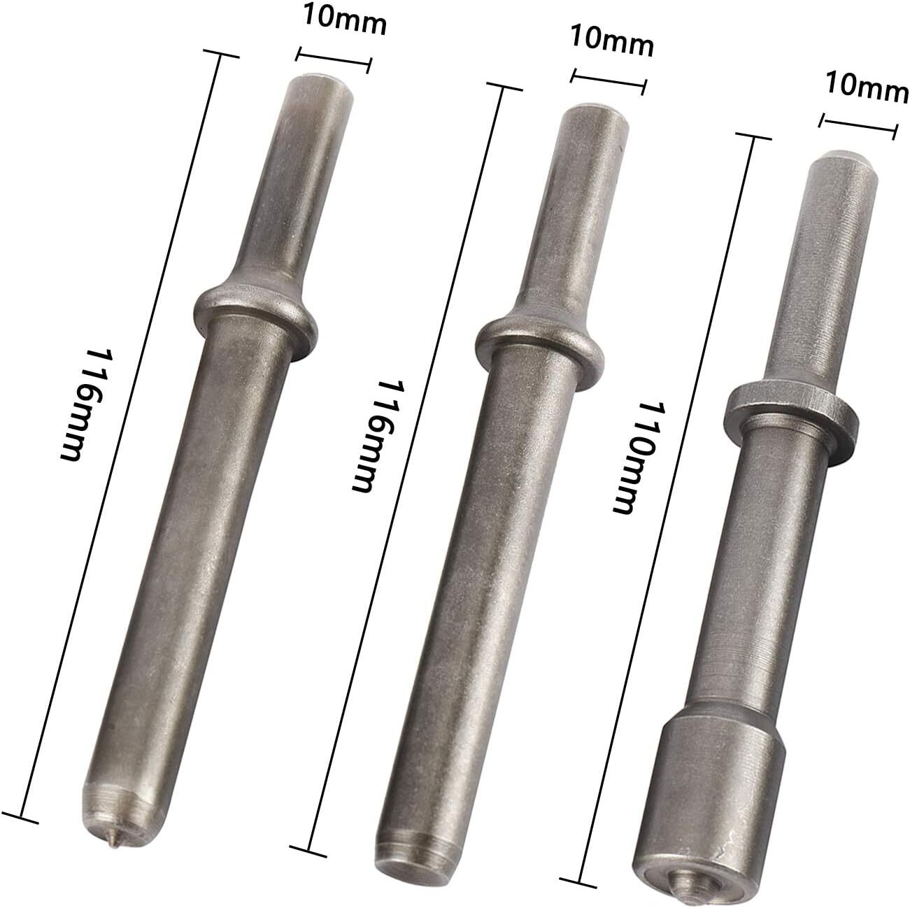 7Pcs Pneumatic Air Rivet Hammer Chisel Bits Set Spring Shank Smoothing Tool