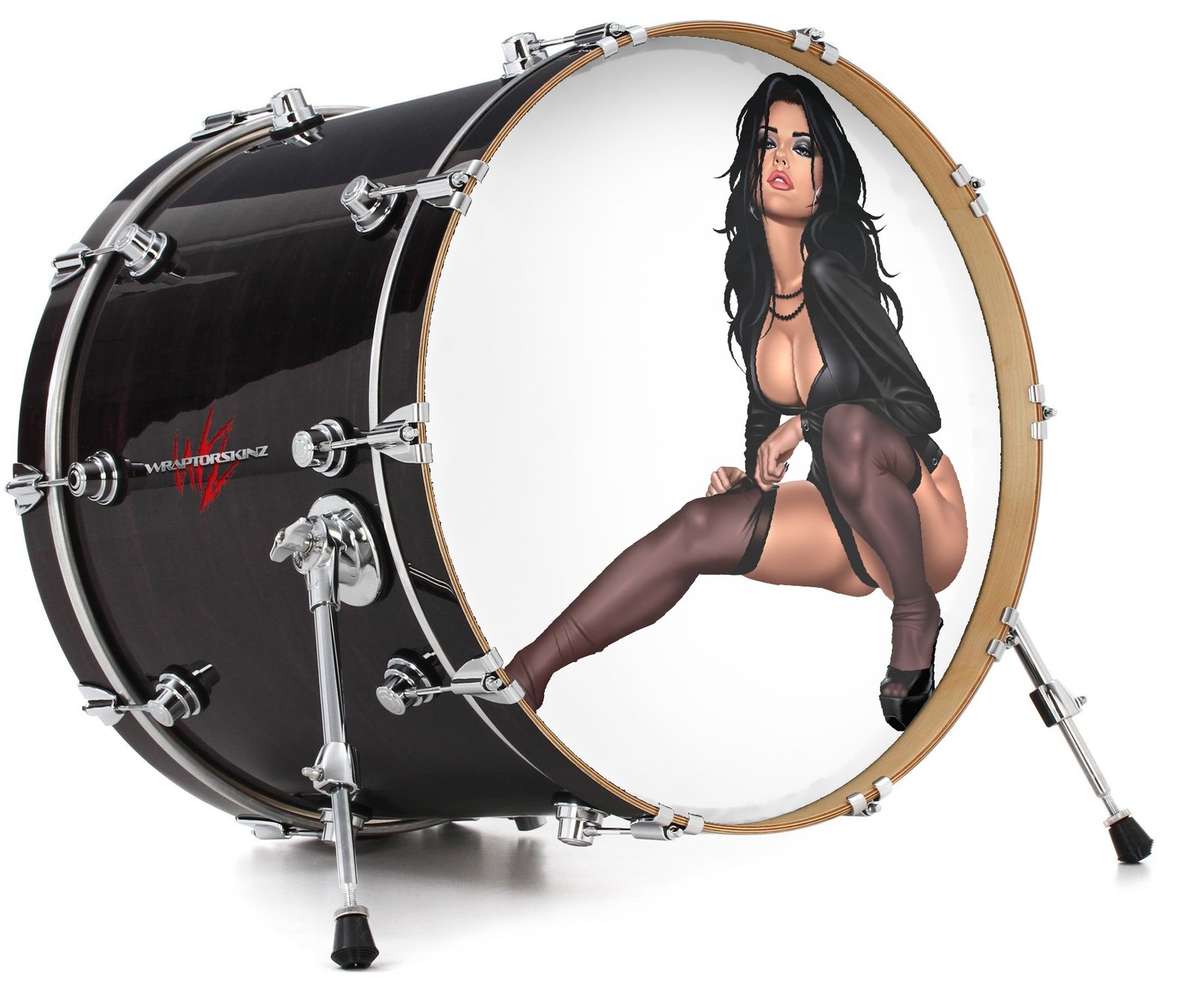 Vinyl Decal Skin for 24" Bass Kick Drum Head Latex