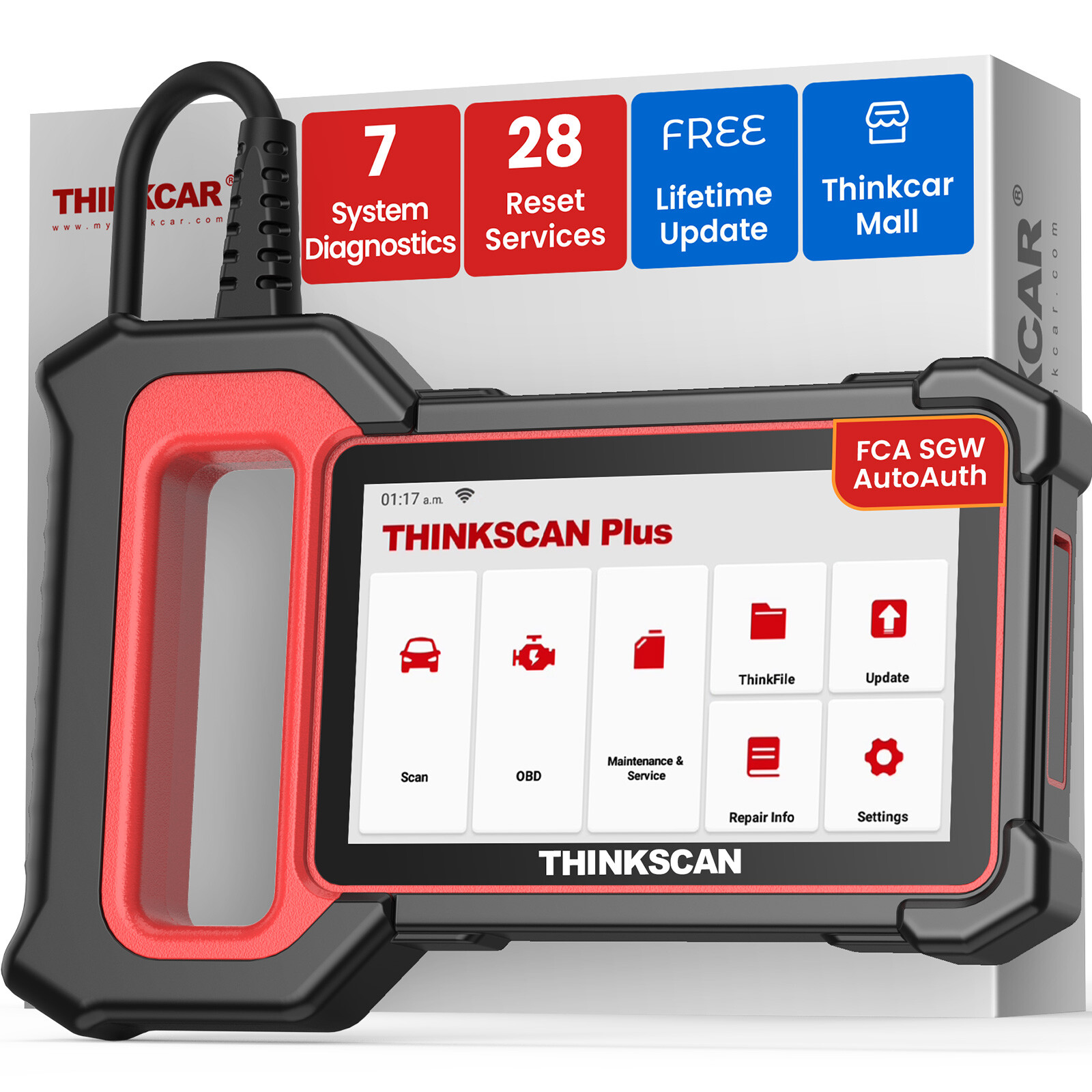 THINKCAR PLUS S7 Code Reader Car Diagnostic Tool ABS SAS SRS OBD2 Scanner NEW