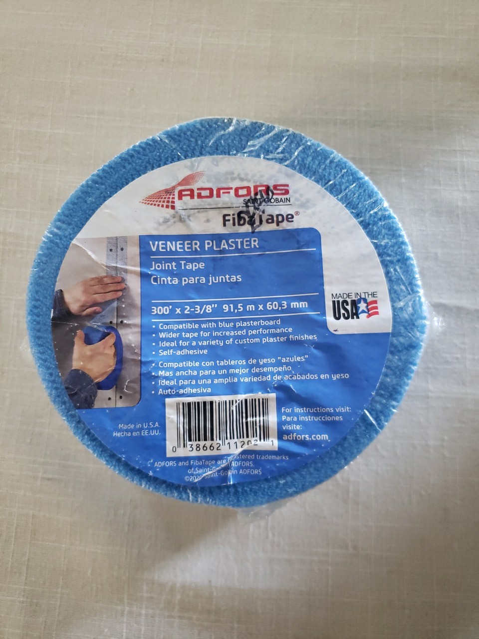 ADFORS FibaTape 300' x 1-7/8"  Fiberglass Mesh White Self Adhesive Drywall Tape