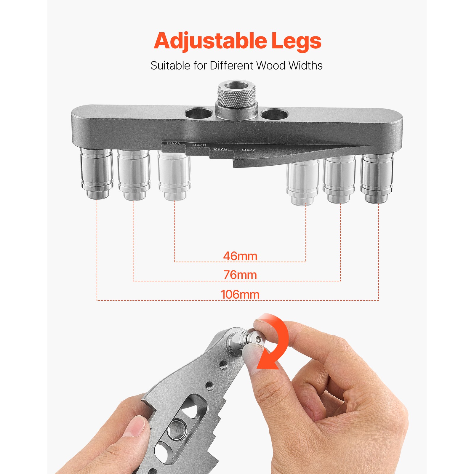 Uimoso Self-Centering Doweling Jig Kit for Woodworking with Drill Bits