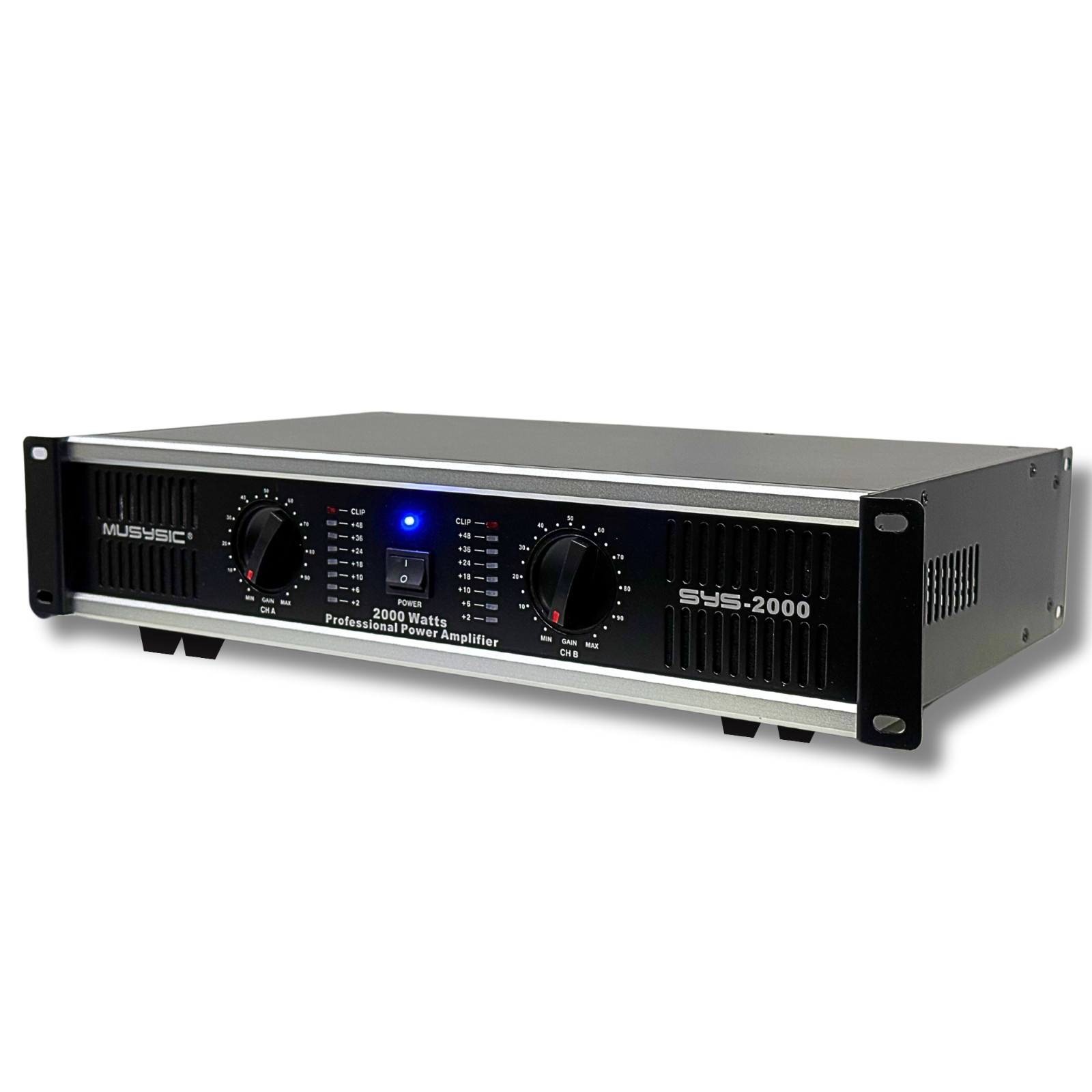 MUSYSIC SYS-2000 Power Amplifier 2000W 2CH XLR Speakon Pro Audio Restored