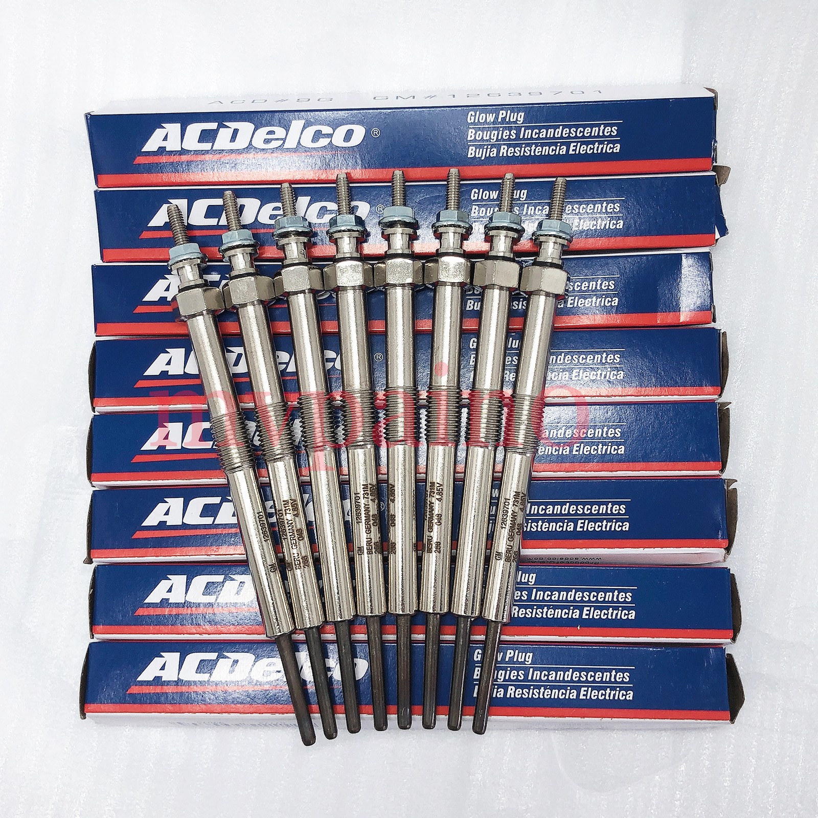 8pcs OEM 12639701 / 9G Diesel Glow Plugs for Silverado LMM LML LBZ Duramax 6.6L