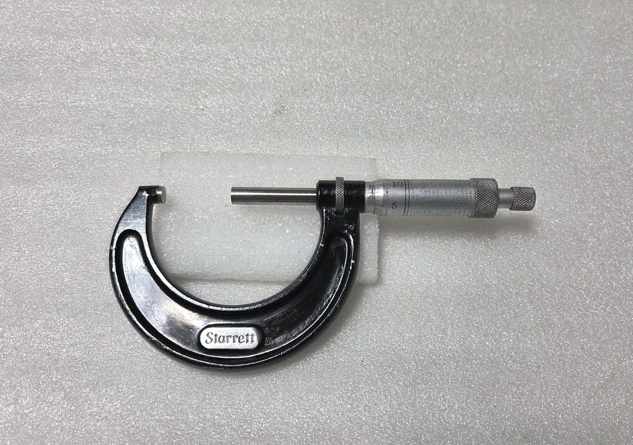 Starrett No.436  1"- 2"  Outside Micrometer With Ratchet Thimble Stop
