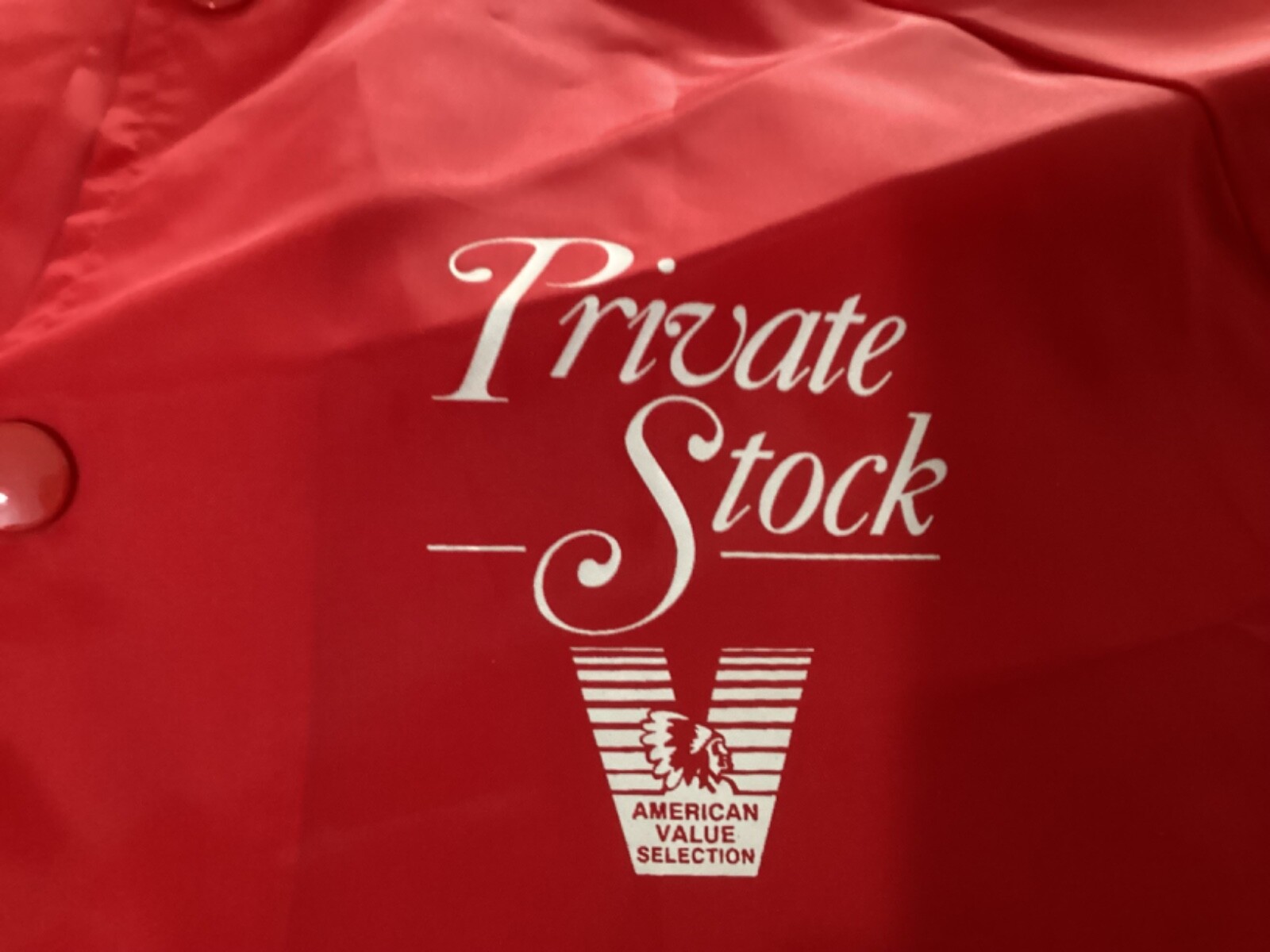 Private Stock Cigarettes Nylon Windbreaker Style Advertising Jacket
