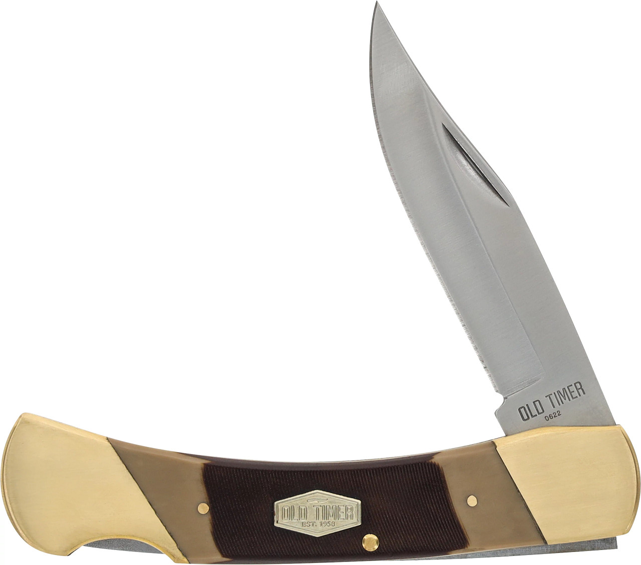 Schrade Old Timer Cave Bear 5" Closed w/Leather Sheath 7Cr17MoV Steel 7OT