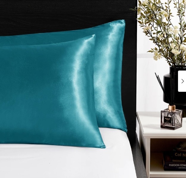 Full Body Pillowcase - 20x54 size pillowcase - Turquoise Bridal Satin