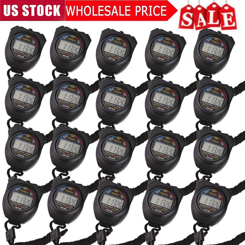 Effortless Silent Digital Stopwatch with Lanyard - Ideal for Sports & Testing