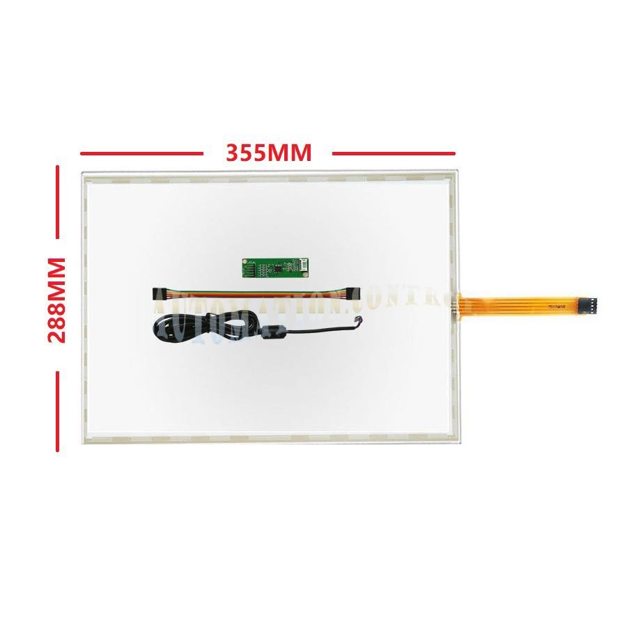 17 inch 5 wire Resistive Touch Screen Glass USB Controller Kit 355*288mm 2.3