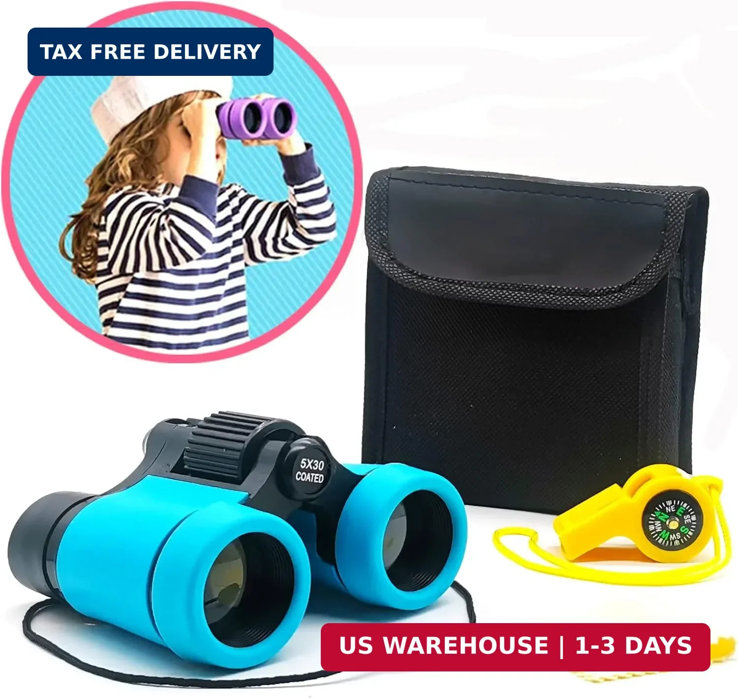 Binoculars for Kids Best Gifts for 3-12 Years Boys Girls High-Resolution Optics