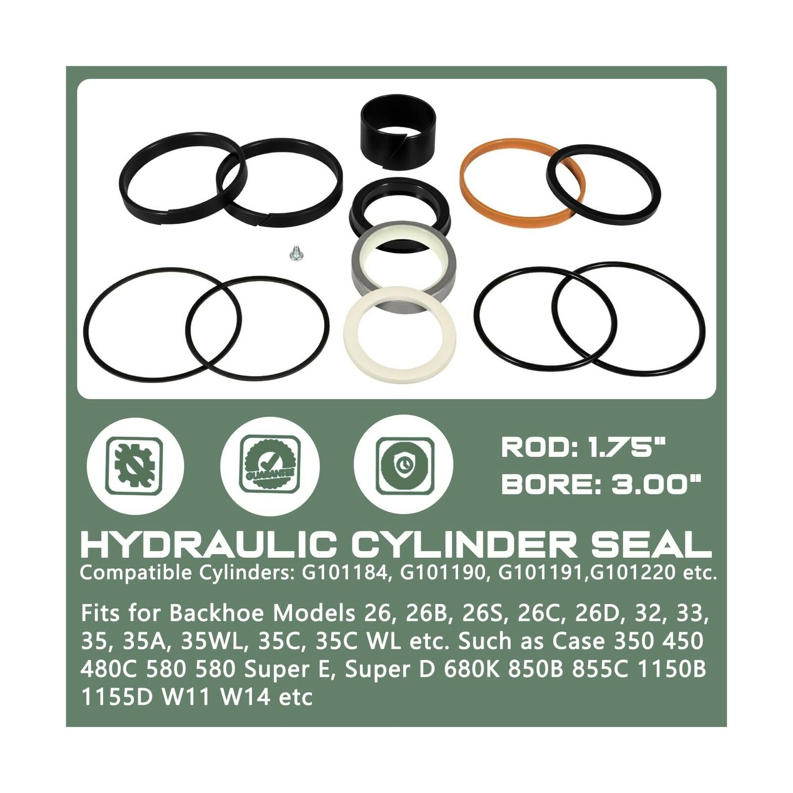 1543262C1 Loader Lift Cylinder Seal Kit for Case 580C 580D 580SD 580E 480C 480D