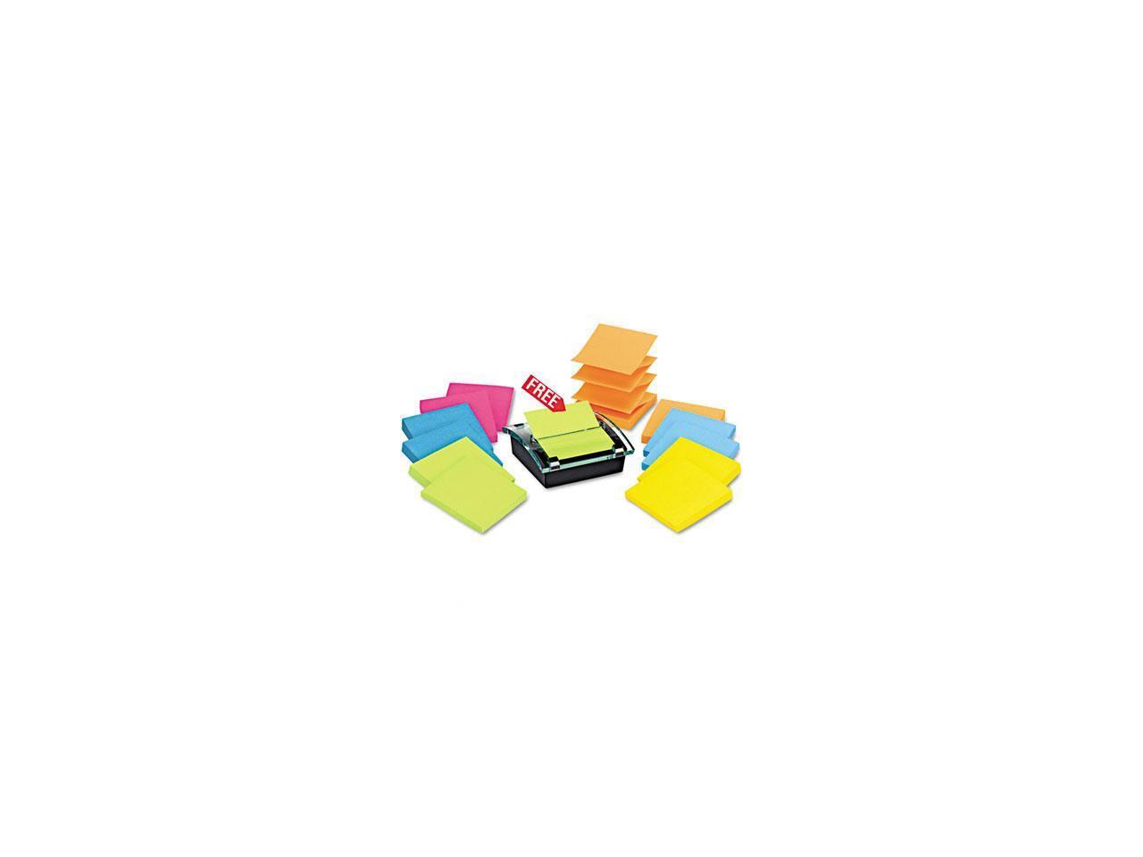 Post-it DS330-SSVA Super Sticky Pop-up Dispenser Value Pack, 3 x 3, Assorted