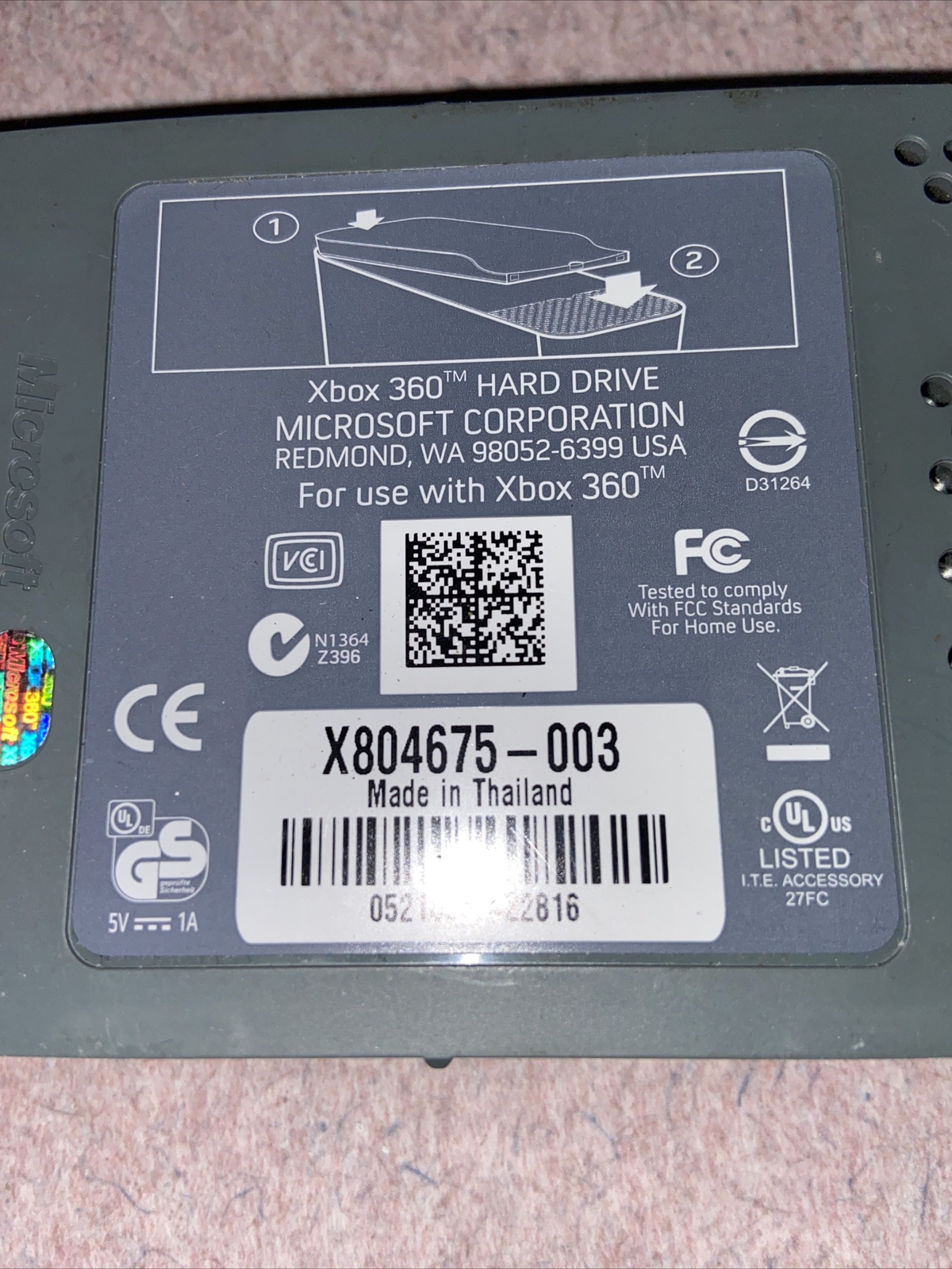 Microsoft OEM Xbox 360 External Hard Drive HDD X804675-003