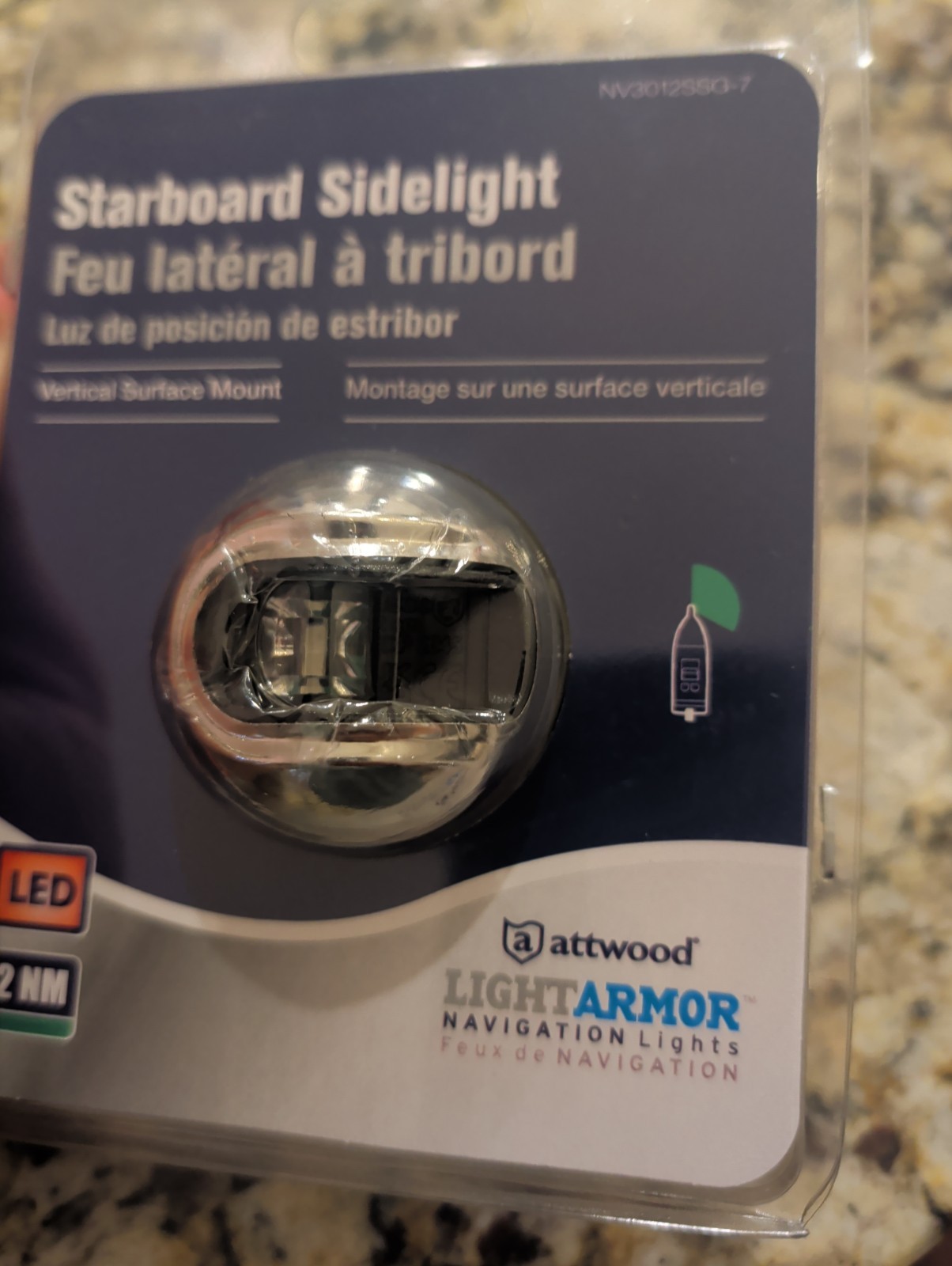 Attwood LightArmor Navigation Light - Starboard. Fast Free Ship