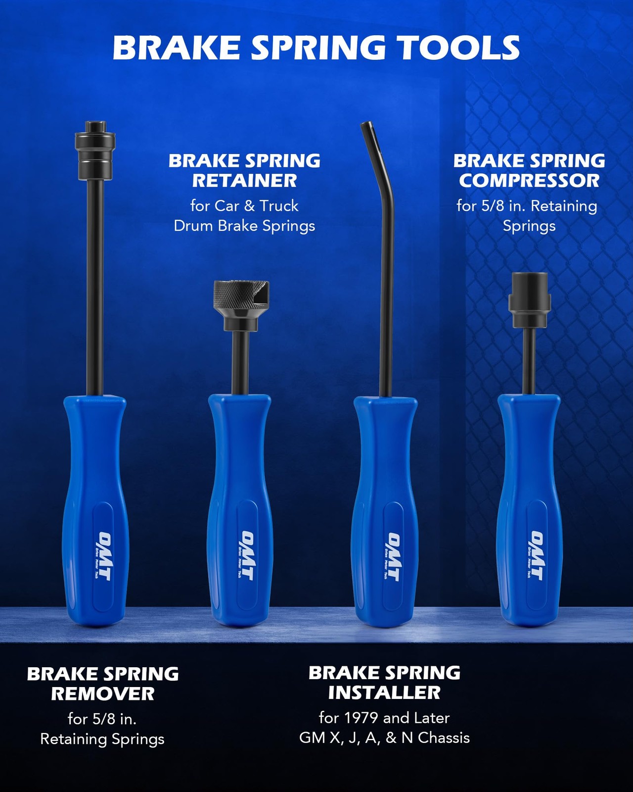 Orion Motor Tech 10pc Drum Brake Tool Kit, with Blue