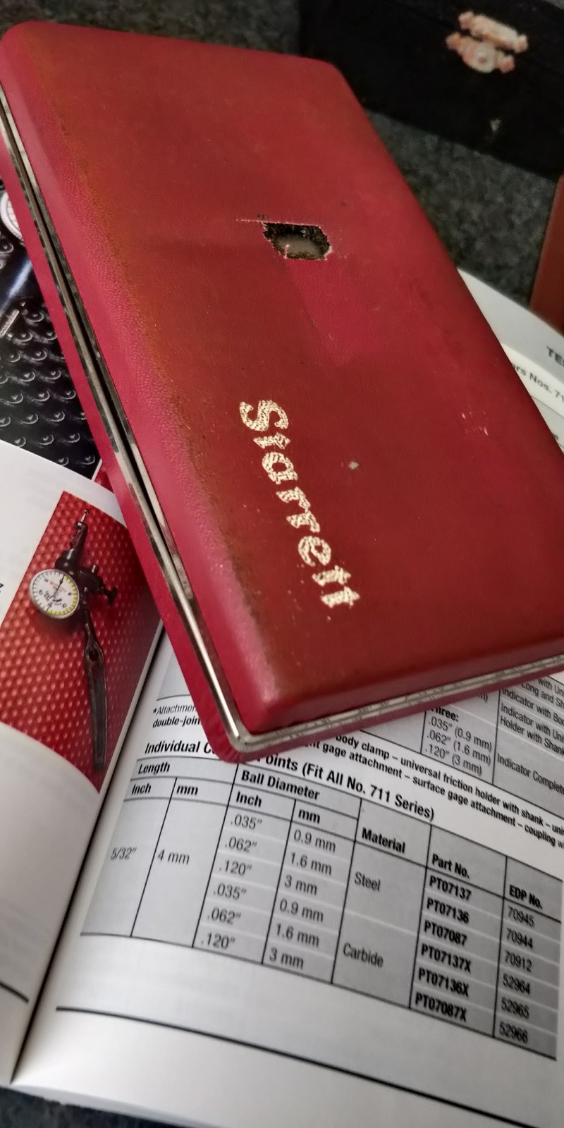 Starrett 711GCSZ Dial Test Indicator "Last Word" FULL SET IN MINT CONDITION