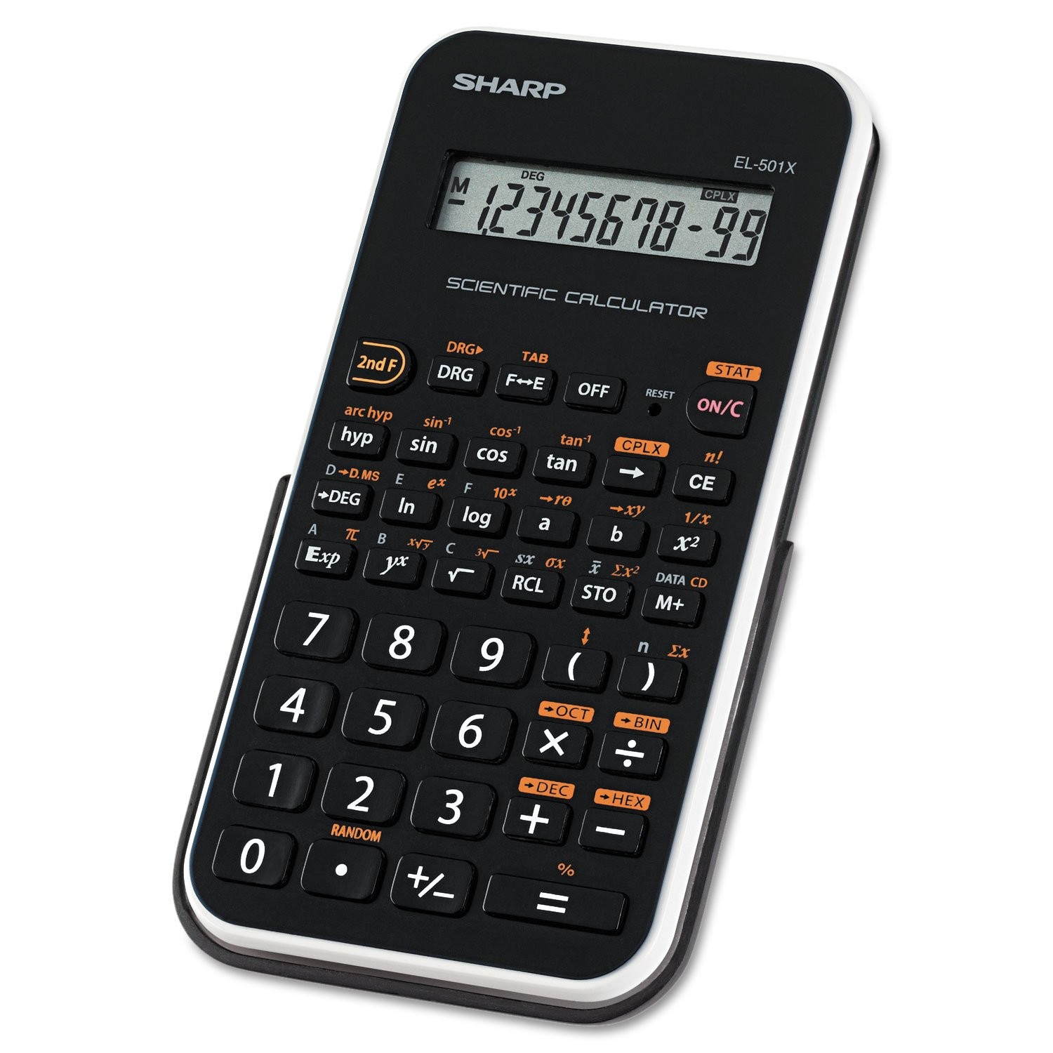 Sharp EL501X2BWH Engineering/Scientific Calculator 3 1/8 x 5 3/4, Black