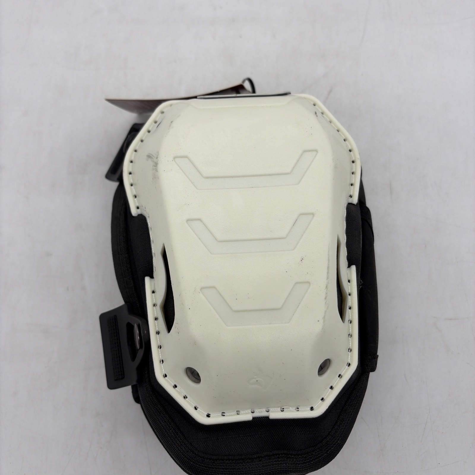 Husky White Foam Memory Foam Hard Cap Knee Pad with Adjustable Straps
