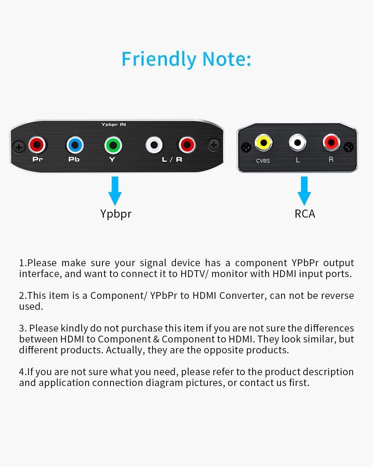 Component YPbPr RGB to HDMI Converter 1080P Adapter for PS2 N64 DVD