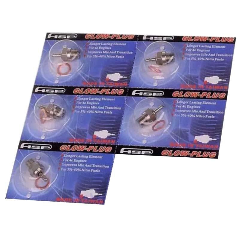 5x HSP Spark Glow Plug No.4 N4 Medium Hot #4 70117 for RC Nitro Engines 18-21
