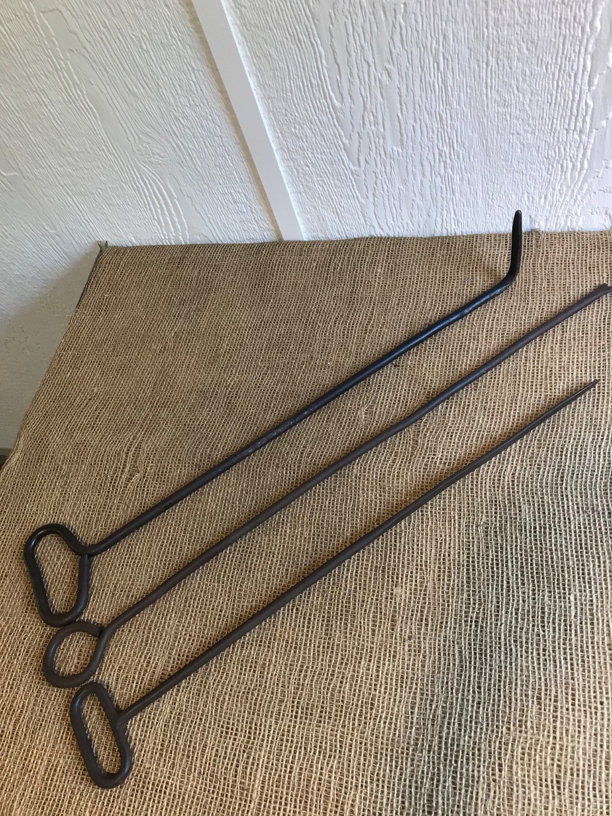 Vintage Set Of (3) Blacksmith Forge Tending?  Tools